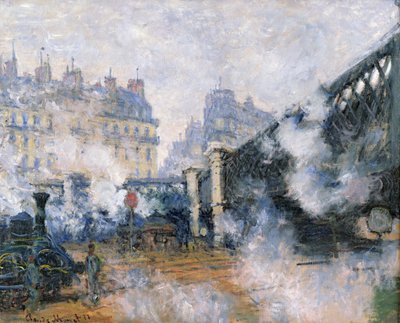 El Puente de Europa, Gare Saint-Lazare, 1877 de Claude Monet